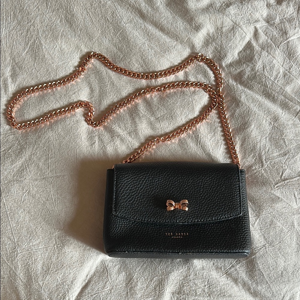 Ted Baker Black Leather Crossbody Bag